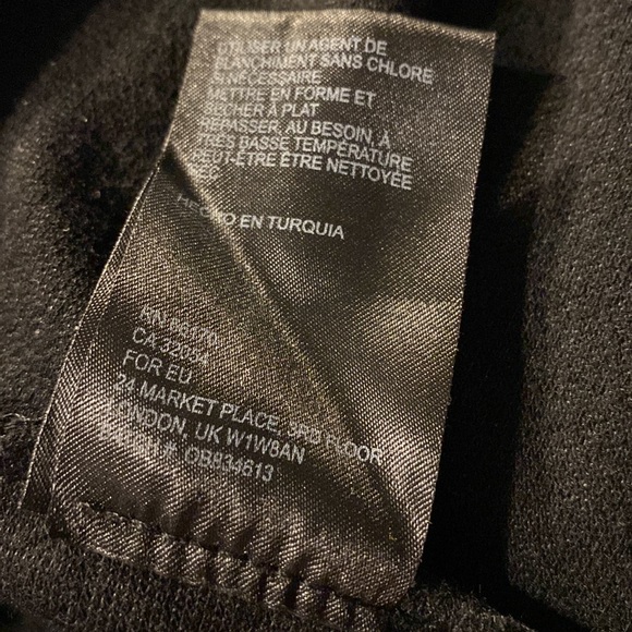 URBAN OUTFITTERS UO SENA black strapless ribbed bodysuit crop XS cigarette pant - Picture 3 of 3